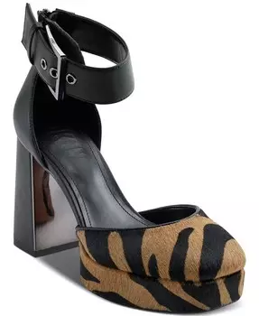 Женские туфли-лодочки на платформе с ремешком на щиколотке Barra DKNY, черный