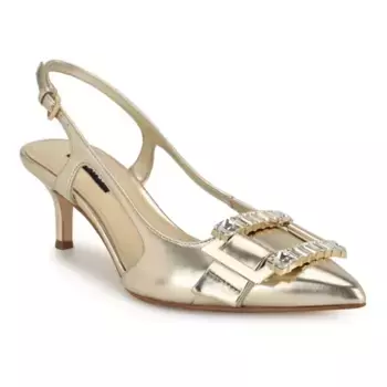 Женские туфли-лодочки Neeri с острым носом и ремешком на пятке Nine West, золотой