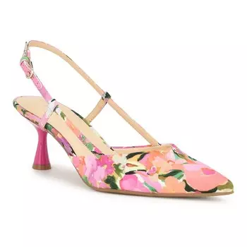 Женские туфли-лодочки Nine West Rowen с открытой пяткой, цвет Pink Floral Multi