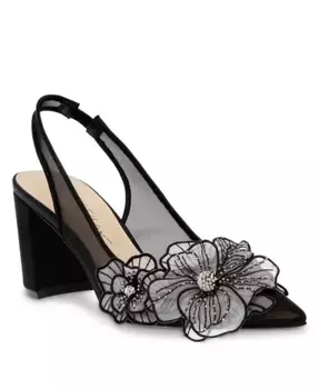 Женские туфли-лодочки Petra Flower Applique Slingback Betsey Johnson, серый