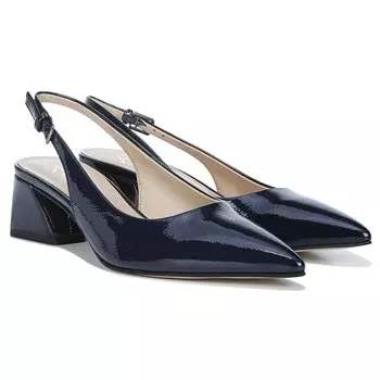 Женские туфли-лодочки Racer с ремешком на пятке Franco Sarto, цвет midnight patent faux leather