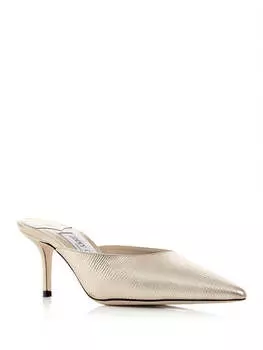 Женские туфли-лодочки Rav 65 из кожи с тиснением Jimmy Choo, цвет champagne