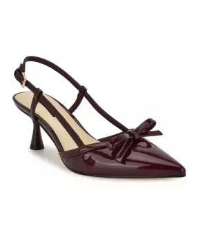 Женские туфли-лодочки Reega с зауженным каблуком и открытой пяткой Nine West, красный