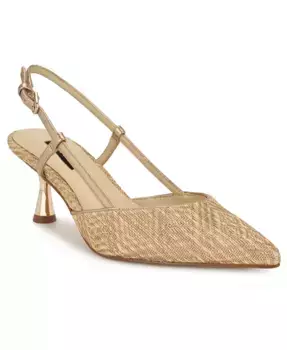 Женские туфли-лодочки Rhonda Kitten Heel Slingback Nine West, белый
