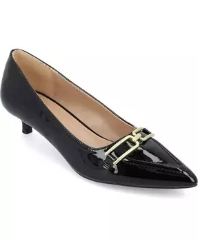 Женские туфли-лодочки Rumi с острым носком и каблуком-рюмочкой Journee Collection, черный