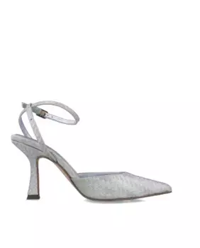 Женские туфли-лодочки с пяткой и плетеной текстурой Menbur, серебрянный