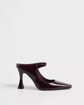Женские туфли-лодочки с пяткой и ремешком на подъеме Mim, бордовый
