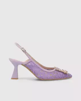 Женские туфли-лодочки с пяткой на пятке из ткани Lodi, фиолетовый