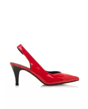 Женские туфли-лодочки с пяткой на тонком носке Mustang, красный