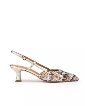 Женские туфли-лодочки с пяткой с эффектом плетения и пряжкой Pedro Miralles, мультиколор