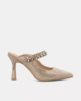 Женские туфли-лодочки с ремешком со стразами Alma en Pena, цвет Nude