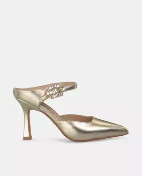 Женские туфли-лодочки с застежкой-пряжкой и острым носком Alma en Pena, золото