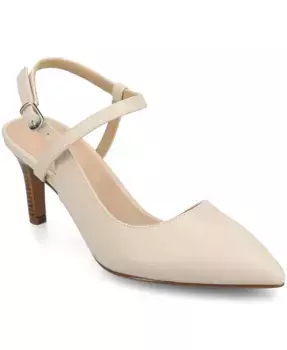 Женские туфли-лодочки Scipio с острым носком Journee Collection, слоновая кость/кремовый