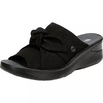 Женские туфли-лодочки Smile Bow Slip On Wedges Bzees, черный