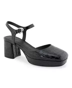 Женские туфли-лодочки Soir на тонком каблуке с ремешком на щиколотке Aerosoles, черный