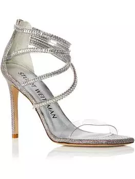 Женские туфли-лодочки Superglam 100 на каблуках с открытой пяткой Stuart Weitzman, цвет rosewater