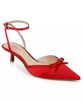 Женские туфли-лодочки Talasia на маленьком каблуке Jewel Badgley Mischka, красный