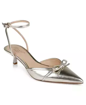 Женские туфли-лодочки Talasia на низком каблуке Jewel Badgley Mischka, коричневый/бежевый