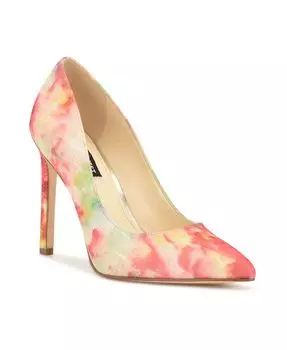 Женские туфли-лодочки Tatiana на шпильке с острым носком Nine West, цвет Watercolor Multi - Textile