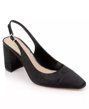 Женские туфли-лодочки Tatumn с открытой пяткой Jewel Badgley Mischka, черный