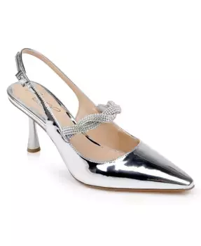 Женские туфли-лодочки Tierney на ремешке Jewel Badgley Mischka, серебряный