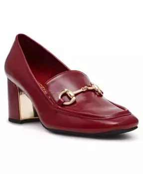 Женские туфли-лодочки Tobi на квадратном каблуке Anne Klein, красный