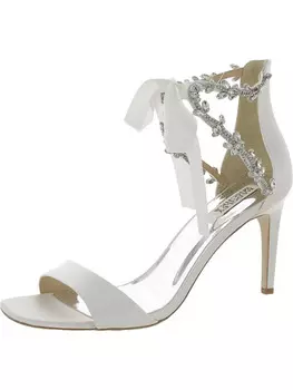 Женские туфли-лодочки Tracy с украшением Badgley Mischka, цвет White Satin