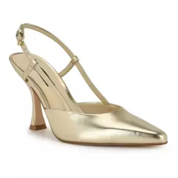 Женские туфли-лодочки Vassa с зауженным каблуком и острым носом Nine West, золотой