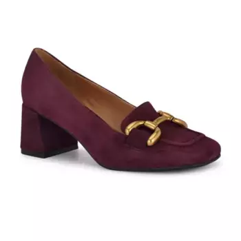 Женские туфли-лодочки Veepe на устойчивом каблуке без застежки Nine West, цвет cognac suede