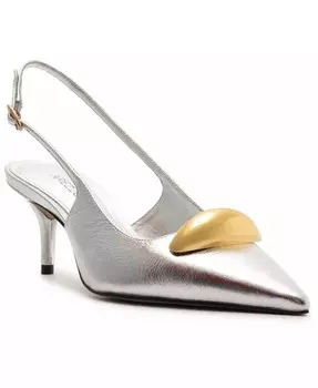 Женские туфли-лодочки Victoria на низкой шпильке Arezzo, серебро