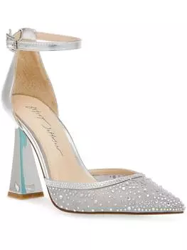 Женские туфли-лодочки Viola со стразами и острым носком Betsey Johnson, серебряный