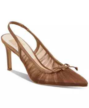 Женские туфли-лодочки Yela Tule Bow Slingback Dolce Vita, коричневый