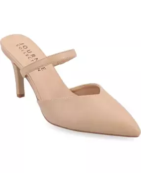 Женские туфли-лодочки Yvon с острым носком Journee Collection, коричневый/бежевый