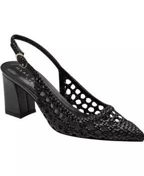 Женские туфли-лодочки Zaiden на блочном каблуке с перемычкой Marc Fisher LTD, черный