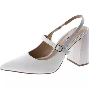 Женские туфли Maegan с пряжкой на каблуке Slingback Steve Madden, цвет white patent