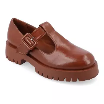 Женские туфли Мэри Джейн из пены Journee Collection Suvi Tru Comfort из пены, цвет Cognac