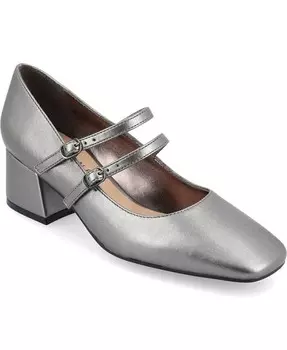 Женские туфли Мэри Джейн с двойным ремешком Nally Journee Collection, серый