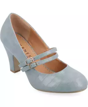 Женские туфли Mary Jane Windy Double Strap на каблуке Journee Collection, синий