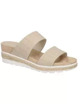 Женские туфли Maryann из искусственной кожи с тиснением на каблуках Easy Street, цвет taupe croco/groe