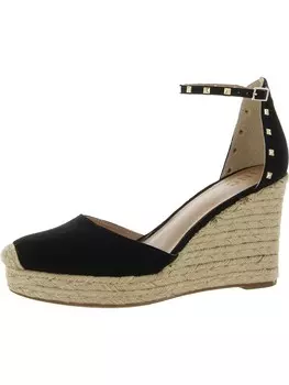 Женские туфли Masin на танкетке с шипами до щиколотки INC, цвет Black Micorsuede