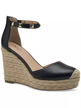 Женские туфли Masin на танкетке с шипами до щиколотки INC, цвет Black Smooth