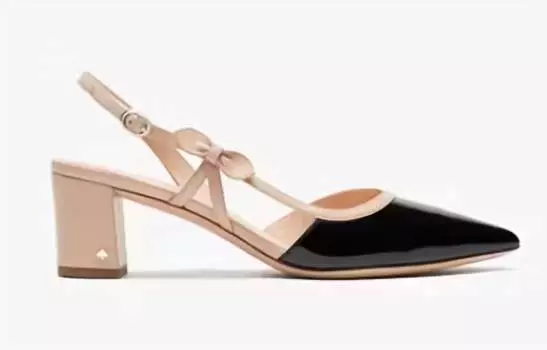 Женские туфли Midge Bow Pumps из черной лакированной кожи Kate Spade