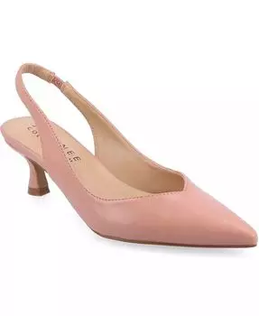 Женские туфли Mikoa Slingback с острым носком и каблуком-рюмочкой Journee Collection, фиолетовый