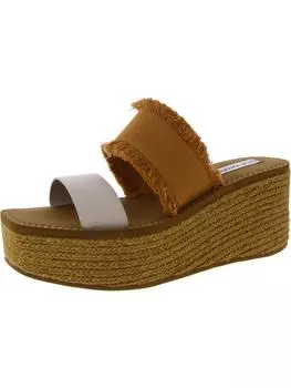 Женские туфли Mindy из кожи с бахромой и блочным каблуком Steve Madden, цвет bone multi