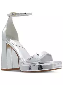 Женские туфли Montag Strappy Man Made Block Heels Aldo, серебряный