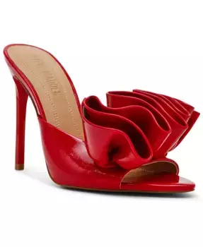 Женские туфли-мюли Affinity Ruffle на высоком каблуке Steve Madden, красный