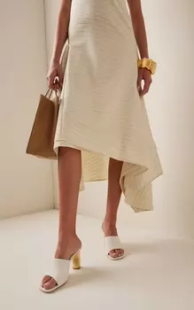 Женские туфли-мюли Winston с открытым носком цвета слоновой кости Jonathan Simkhai, слоновая кость