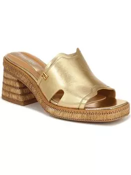 Женские туфли на блочном каблуке Franco Sarto, цвет gold synthetic