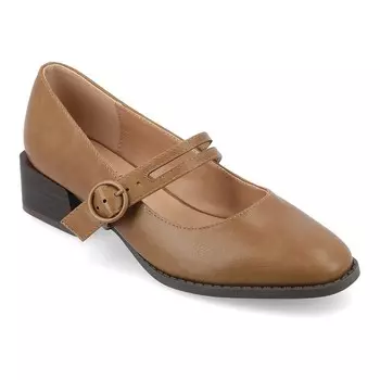Женские туфли на блочном каблуке Journee Collection Tru Comfort Foam Savvi, цвет Tan
