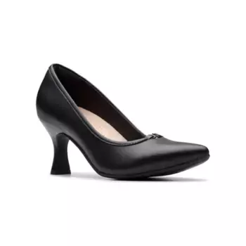 Женские туфли на каблуках Kataleyna West Clarks, цвет black leather